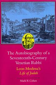 Cover of: The autobiography of a seventeenth-century Venetian rabbi