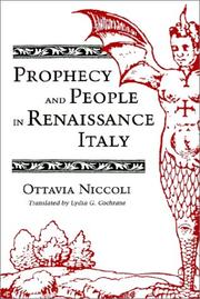 Cover of: Prophecy and people in Renaissance Italy