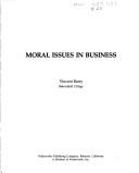 Cover of: Moral issues in business by Vincent E. Barry