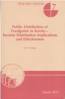 Cover of: Public distribution of foodgrains in Kerala: income distribution implications and effectiveness