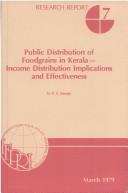 Cover of: Public distribution of foodgrains in Kerala by George, P. S.