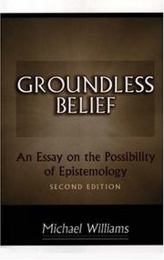 Cover of: Groundless belief by Williams, Michael