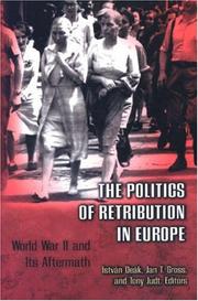 Cover of: The Politics of Retribution in Europe by 