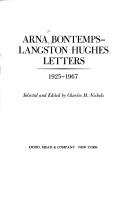Cover of: Arna Bontemps-Langston Hughesletters, 1925-1967