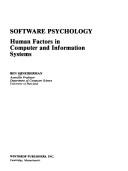 Cover of: Software psychology: human factors in computer and information systems