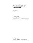 Cover of: Fundamentals of electronics