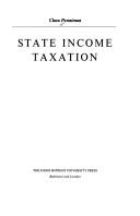 Cover of: State income taxation | Clara Penniman