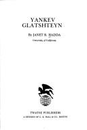 Cover of: Yankev Glatshteyn