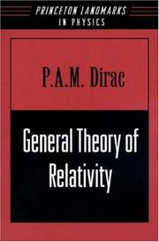 Cover of: General theory of relativity