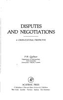 Disputes and negotiations by P. H. Gulliver