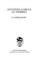Cover of: Antonio García Gutiérrez by Carmen Iranzo
