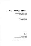 Cover of: Text processing: algorithms, languages, and applications
