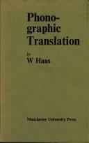 Cover of: Phono-graphic translation