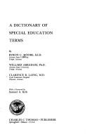 Cover of: A dictionary of special education terms