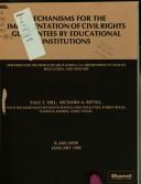 Cover of: Mechanisms for the implementation of civil rights guarantees by educational institutions