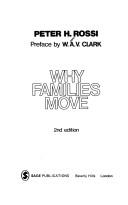 Cover of: Why families move