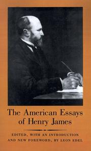 Cover of: The American Essays of Henry James by Henry James, Henry James