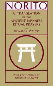Cover of: Norito by by Donald L. Philippi ; with a new preface by Joseph M. Kitagawa.