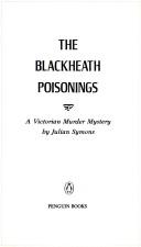 Cover of: The Blackheath poisonings by Julian Symons