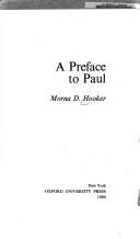 A preface to Paul by Morna Dorothy Hooker
