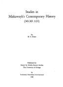 Cover of: Studies in Miskawayh's contemporary history (340-369 A. H.)