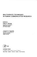 Cover of: Multivariate techniques in human communication research