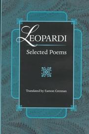 Cover of: Leopardi by Giacomo Leopardi