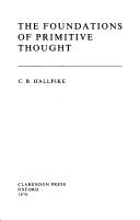 Cover of: The foundations of primitive thought