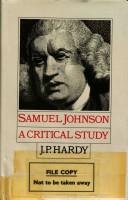 Cover of: Samuel Johnson: a critical study