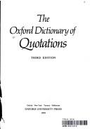 Cover of: The Oxford dictionary of quotations.