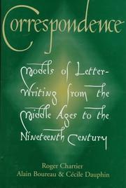 Cover of: Correspondence: models of letter-writing from the Middle Ages to the nineteenth century