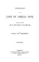 Memorials of the life of Amelia Opie by Amelia Alderson Opie
