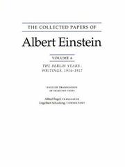 Cover of: The Collected Papers of Albert Einstein, Volume 6: The Berlin Years by Albert Einstein