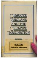 Cover of: Chaucer, Langland, and the creative imagination by David Aers