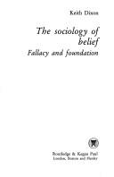 Cover of: sociology of belief: fallacy and foundation