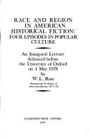 Cover of: Race and region in American historical fiction: four episodes in popular culture
