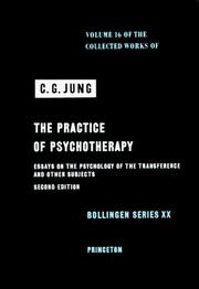 Cover of: The Practice of Psychotherapy by Carl Gustav Jung, Gerhard Adler, R. F.C. Hull