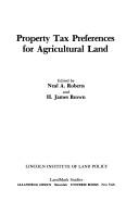 Cover of: Property tax preferences for agricultural land