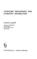 Cover of: Auditory processing and learning disabilities