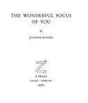 Cover of: The wonderful focus of you