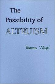 Cover of: The Possibility of Altruism by Thomas Nagel