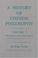Cover of: A History of Chinese Philosophy, Vol. 1