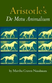Cover of: Aristotle's De Motu Animalium