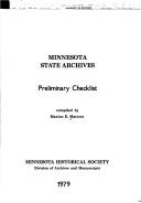 Cover of: Minnesota State archives preliminary checklist