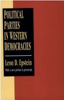 Cover of: Political parties in Western democracies