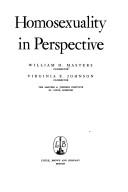 Cover of: Homosexuality in perspective by William H. Masters