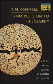 Cover of: From religion to philosophy by Francis MacDonald Cornford