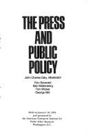 Cover of: The Press and public policy