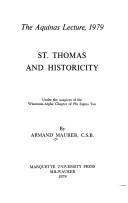 Cover of: St. Thomas and historicity