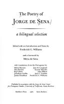 Cover of: The poetry of Jorge de Sena: a bilingual selection